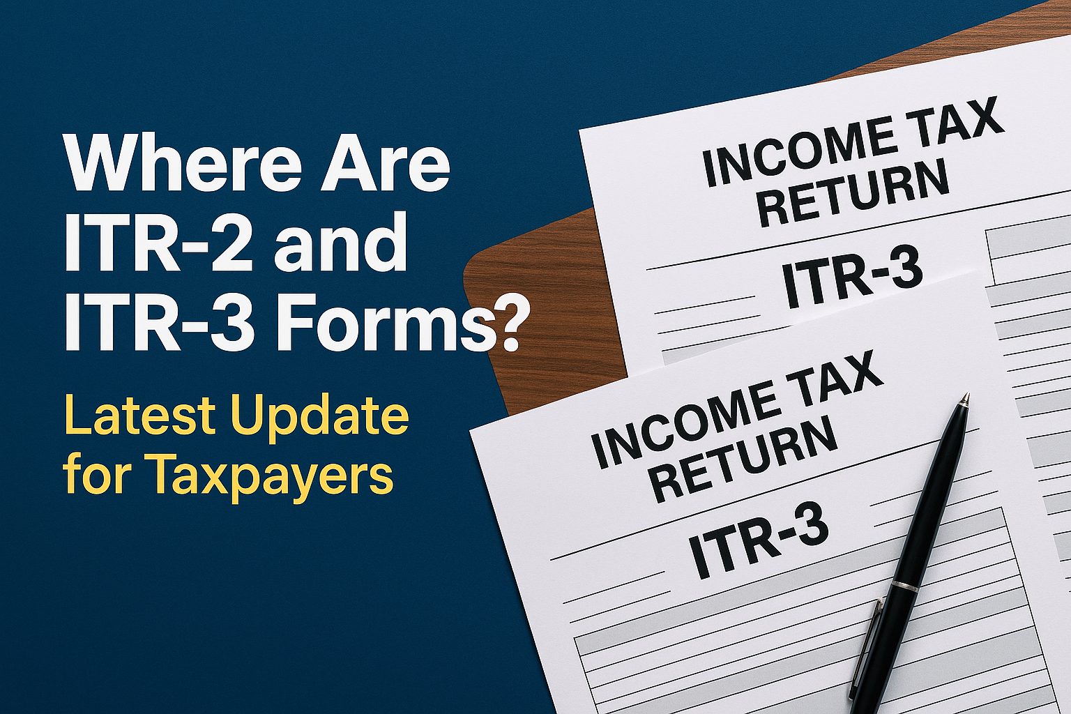 Where Are ITR-2 and ITR-3 Forms? Latest Update for Taxpayers