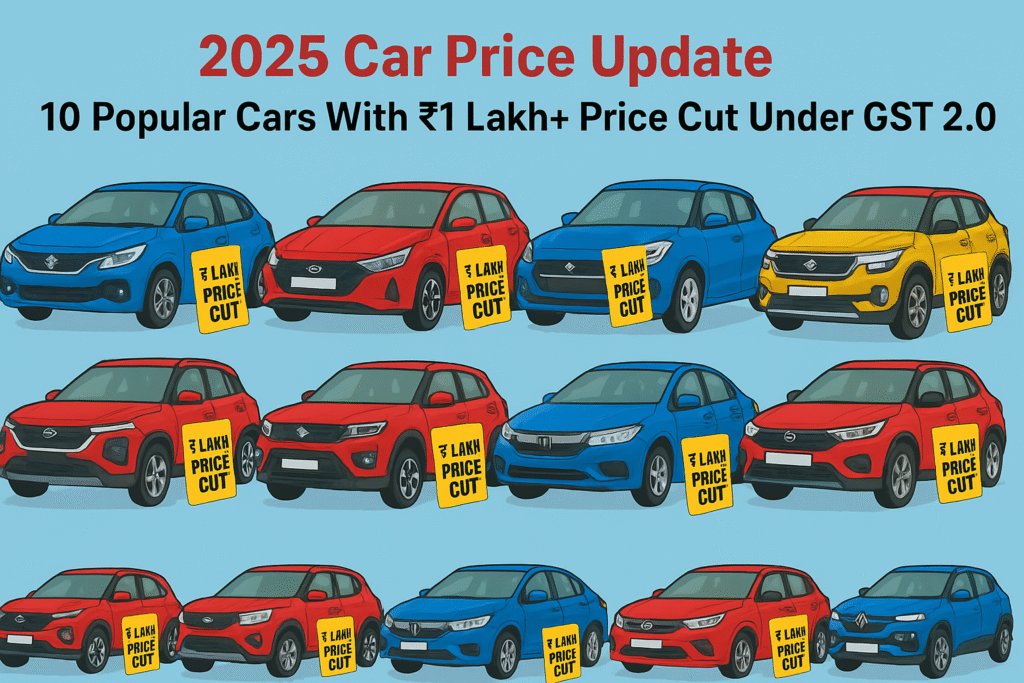 2025 Car Price Update |10 Popular Cars With ₹1 Lakh+ Price Cut Under GST 2.0