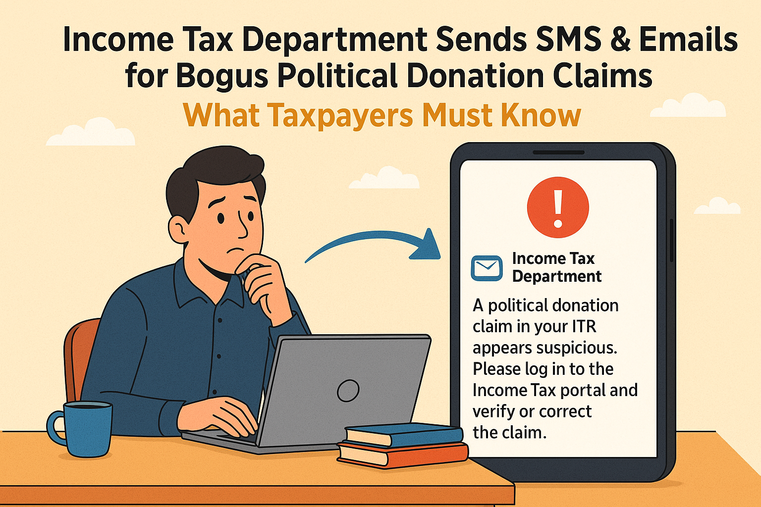 Income Tax Department Sends SMS & Emails for Bogus Political Donation Claims 2025: What Taxpayers Must Know Simplified
