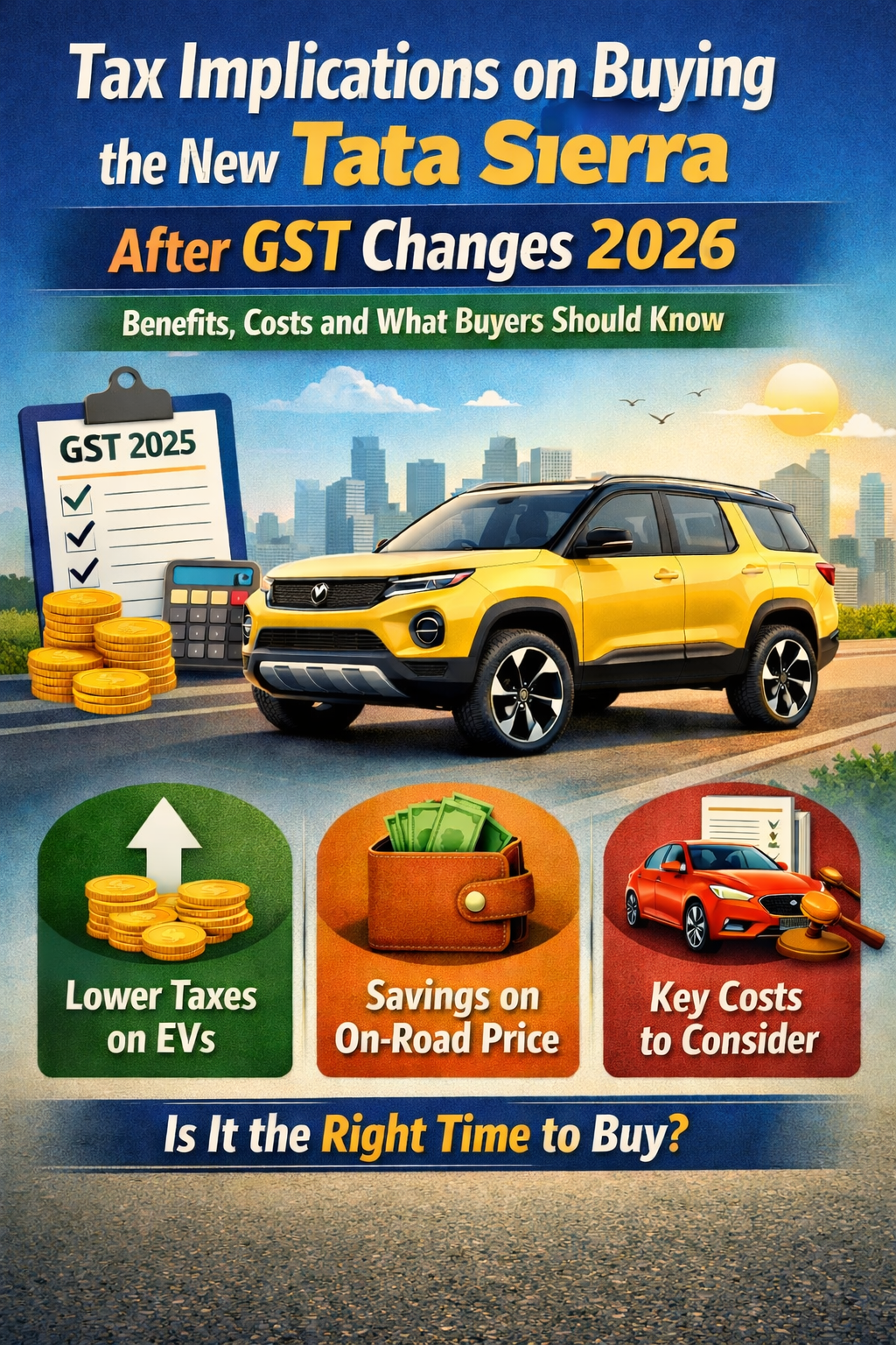 Tax Implications on Buying the New Tata Sierra After GST Changes 2025: Benefits, Costs and What Buyers Should Know